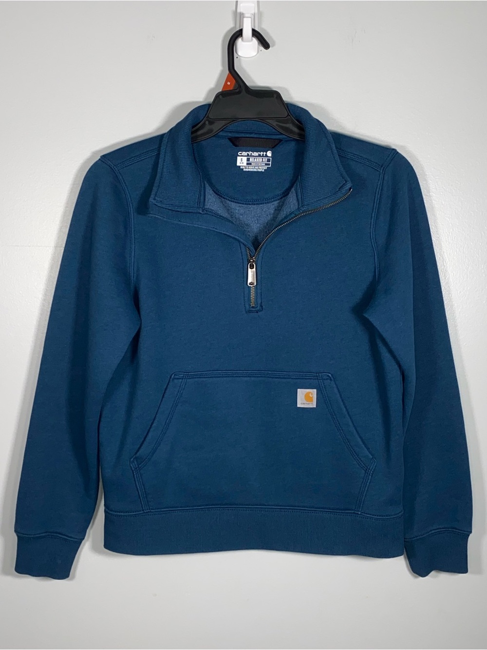 Carhartt Men’s Deep Teal Half-Zip Sweatshirt